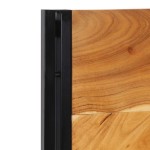 vidaXL Tăblie 120 cm lemn masiv de salcâm și fier