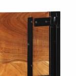 vidaXL Tăblie 120 cm lemn masiv de salcâm și fier