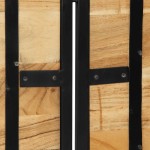 vidaXL Tăblie 160 cm din lemn masiv de salcâm și fier