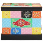 vidaXL Masuta de cafea multicolora 90x50x40 cm lemn masiv de mango