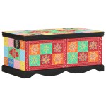 vidaXL Masuta de cafea multicolora 90x50x40 cm lemn masiv de mango