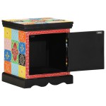 vidaXL Noptiera multicolor 40x35x45 cm lemn masiv de mango