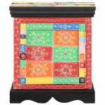 vidaXL Noptiera 2 buc multicolor 40x35x45 cm lemn masiv de mango vidaXL Noptiera 2 buc multicolor 40x35x45 cm lemn masiv de mango