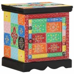 vidaXL Noptiera 2 buc multicolor 40x35x45 cm lemn masiv de mango vidaXL Noptiera 2 buc multicolor 40x35x45 cm lemn masiv de mango