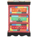 vidaXL Dulap cu sertar, multicolor, 40x40x60 cm, lemn masiv mango