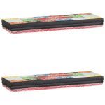 vidaXL Rafturi de perete cu raft 2 pcs Multicolour 60 x 20 x 6 cm vidaXL Rafturi de perete cu raft 2 pcs Multicolour 60 x 20 x 6 cm
