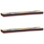 vidaXL Rafturi de perete cu raft 2 pcs Multicolour 100 x 20 x 6 cm vidaXL Rafturi de perete cu raft 2 pcs Multicolour 100 x 20 x 6 cm