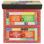 vidaXL Dulap de noapte Multicolor 40 x 30 x 40 cm Lemn masiv vopsit vidaXL Dulap de noapte Multicolor 40 x 30 x 40 cm Lemn masiv vopsit