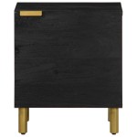 vidaXL Noptieră, negru, 40x33x46 cm, lemn masiv de mango