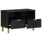 vidaXL Dulap TV, negru, 70x33x46 cm, lemn prelucrat