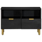 vidaXL Dulap TV, negru, 70x33x46 cm, lemn prelucrat