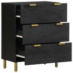 vidaXL Dulap, negru, 60x33x75 cm, lemn prelucrat