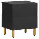 vidaXL Noptieră, negru, 40x33x46 cm, lemn prelucrat