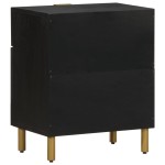 vidaXL Noptieră, negru, 50x33x60 cm, lemn prelucrat