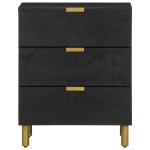 vidaXL Noptieră, negru, 50x33x62 cm, lemn prelucrat