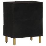 vidaXL Noptieră, negru, 50x33x62 cm, lemn prelucrat