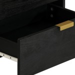 vidaXL Noptieră, negru, 50x33x62 cm, lemn prelucrat