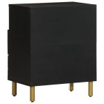 vidaXL Noptieră, negru, 50x33x62 cm, lemn prelucrat