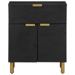vidaXL Noptieră, negru, 50x33x60 cm, lemn prelucrat