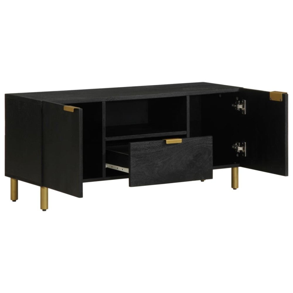vidaXL Dulap TV, negru, 105x33x46 cm, lemn prelucrat