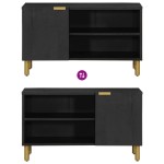 vidaXL Dulap TV, negru, 80x33x46 cm, lemn prelucrat