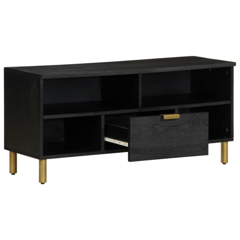 vidaXL Dulap TV, negru, 100x33x46 cm, lemn prelucrat