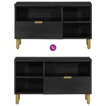 vidaXL Dulap TV, negru, 80x33x46 cm, lemn prelucrat