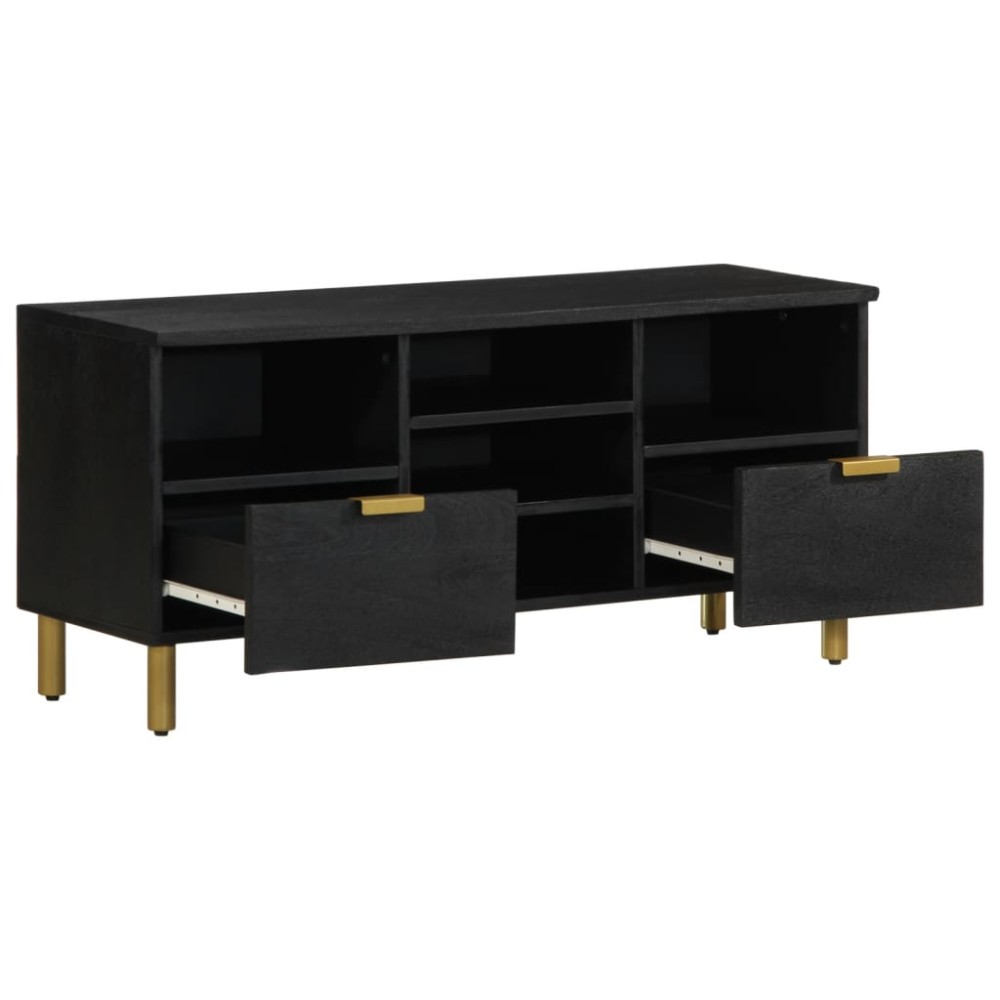 vidaXL Dulap TV, negru, 100x33x46 cm, lemn prelucrat