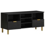 vidaXL Dulap TV, negru, 100x33x46 cm, lemn prelucrat vidaXL Dulap TV, negru, 100x33x46 cm, lemn prelucrat