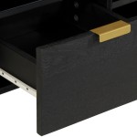 vidaXL Dulap TV, negru, 100x33x46 cm, lemn prelucrat vidaXL Dulap TV, negru, 100x33x46 cm, lemn prelucrat