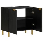 vidaXL Dulap chiuveta de baie, negru, 62x33x58 cm, lemn prelucrat vidaXL Dulap chiuveta de baie, negru, 62x33x58 cm, lemn prelucrat
