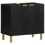 vidaXL Dulap chiuveta de baie, negru, 62x33x58 cm, lemn prelucrat vidaXL Dulap chiuveta de baie, negru, 62x33x58 cm, lemn prelucrat