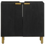 vidaXL Dulap chiuveta de baie, negru, 62x33x58 cm, lemn prelucrat vidaXL Dulap chiuveta de baie, negru, 62x33x58 cm, lemn prelucrat