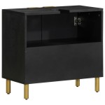 vidaXL Dulap chiuveta de baie, negru, 62x33x58 cm, lemn prelucrat vidaXL Dulap chiuveta de baie, negru, 62x33x58 cm, lemn prelucrat
