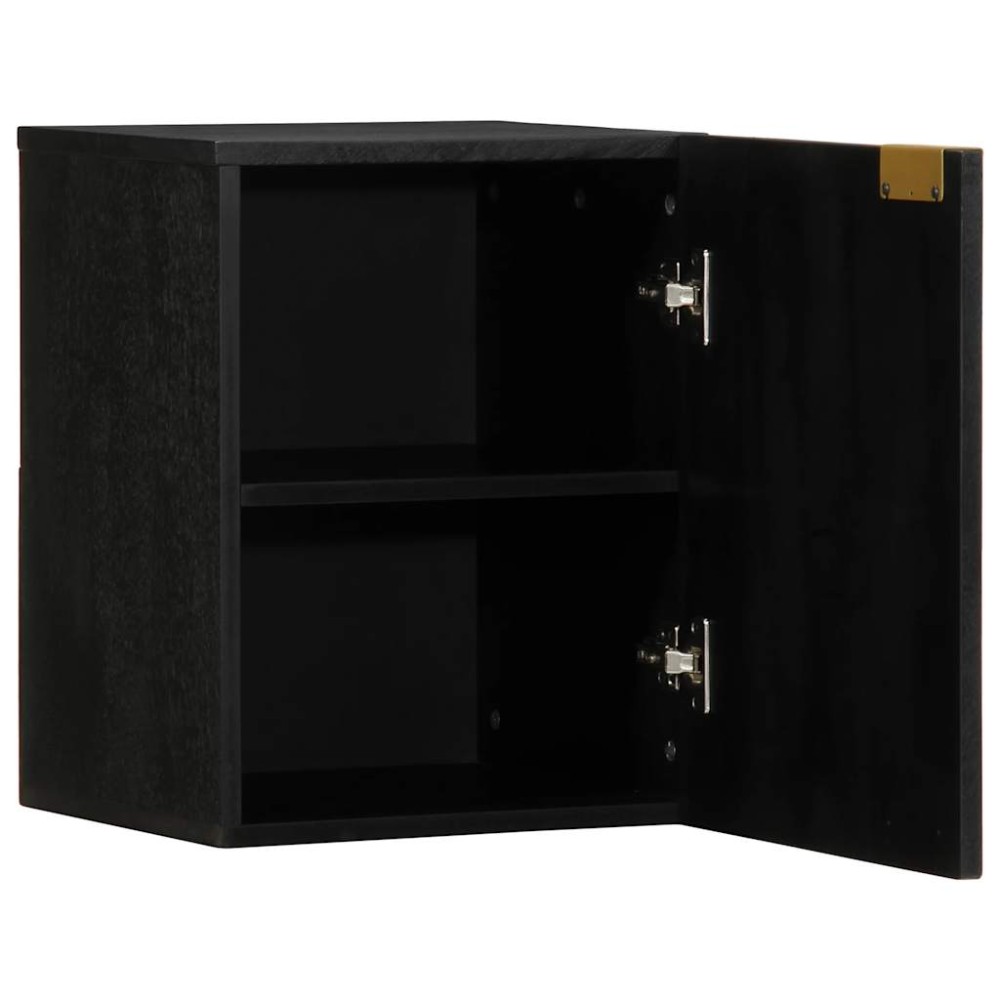 vidaXL Dulap suspendat de baie, negru, 38x33x48 cm, lemn prelucrat