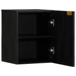 vidaXL Dulap suspendat de baie, negru, 38x33x48 cm, lemn prelucrat vidaXL Dulap suspendat de baie, negru, 38x33x48 cm, lemn prelucrat
