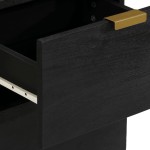 vidaXL Dulap, negru, 40x33x75 cm, lemn prelucrat