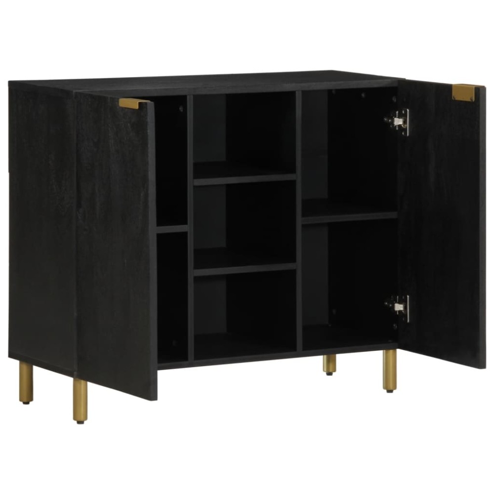 vidaXL Servantă, negru, 90x33x75 cm, lemn prelucrat