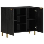 vidaXL Servantă, negru, 90x33x75 cm, lemn prelucrat