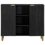 vidaXL Servantă, negru, 90x33x75 cm, lemn prelucrat