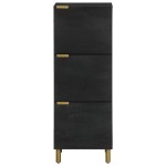 vidaXL Dulap înalt, negru, 40x33x110 cm, lemn prelucrat