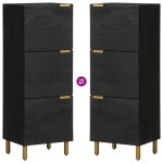 vidaXL Dulap înalt, negru, 40x33x110 cm, lemn prelucrat