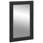 vidaXL Oglindă de baie, negru, 50x70x2,5 cm, lemn prelucrat și alamă vidaXL Oglindă de baie, negru, 50x70x2,5 cm, lemn prelucrat și alamă