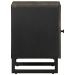 vidaXL Noptiere, 2 buc., negru, 40x33x46 cm, lemn masiv de mango vidaXL Noptiere, 2 buc., negru, 40x33x46 cm, lemn masiv de mango