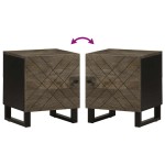 vidaXL Noptiere, 2 buc., negru, 40x33x46 cm, lemn masiv de mango vidaXL Noptiere, 2 buc., negru, 40x33x46 cm, lemn masiv de mango