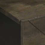 vidaXL Noptiere, 2 buc., negru, 40x33x46 cm, lemn masiv de mango