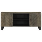 vidaXL Comodă TV, negru, 105x33x46 cm, lemn masiv de mango