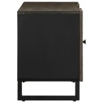 vidaXL Comodă TV, negru, 105x33x46 cm, lemn masiv de mango
