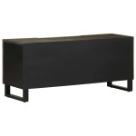 vidaXL Comodă TV, negru, 105x33x46 cm, lemn masiv de mango