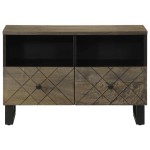 vidaXL Comodă TV, negru, 70x33x46 cm, lemn masiv de mango vidaXL Comodă TV, negru, 70x33x46 cm, lemn masiv de mango